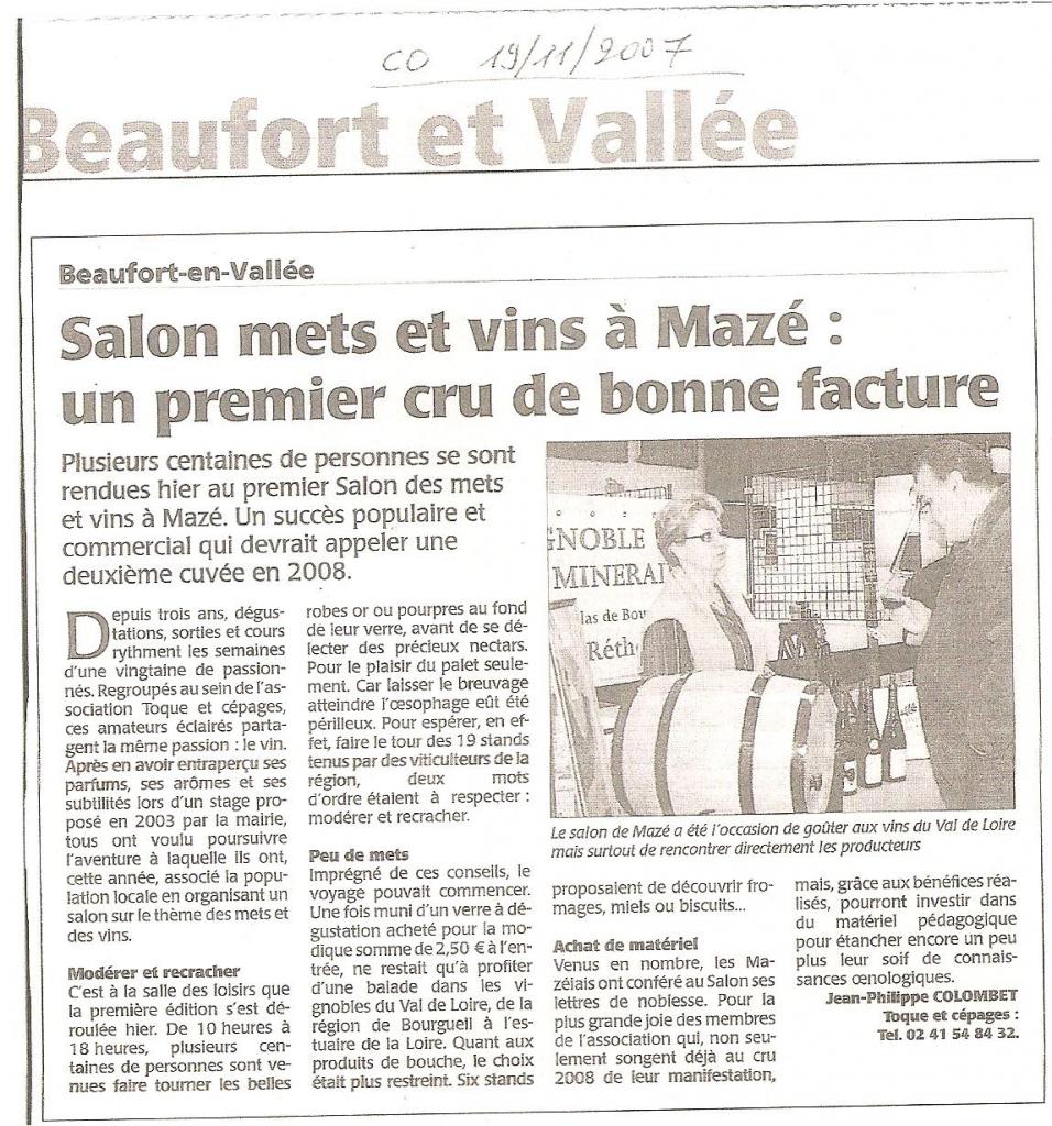 Article CO suite Salon 2007