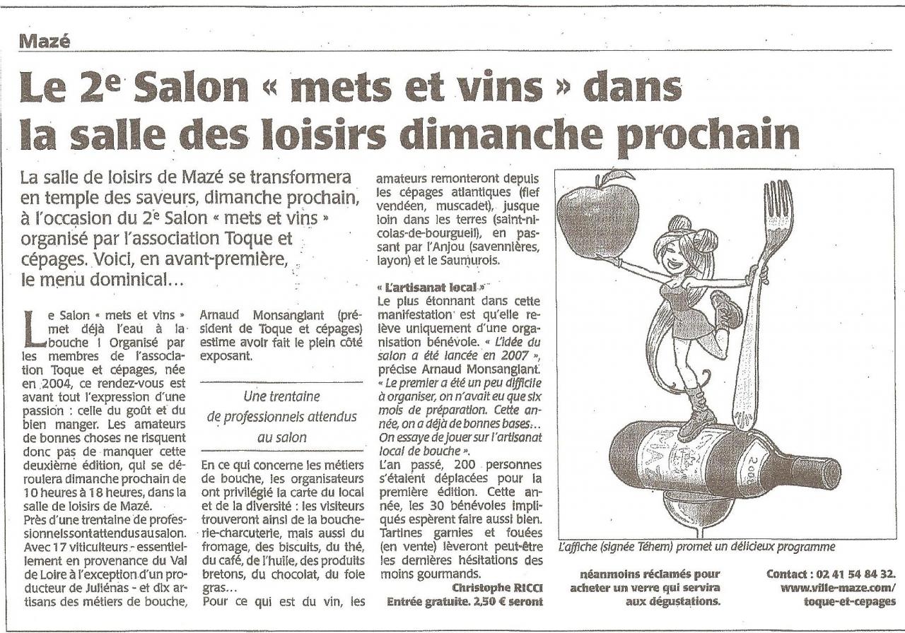 Article CO annonce salon 2008