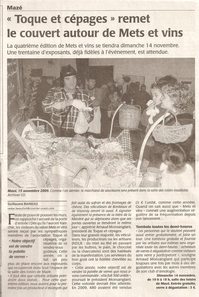 Article CO annonce salon 2010