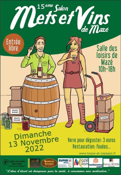 Affiche salon mets et vins 2022 500x700