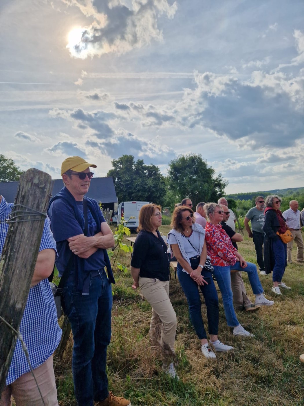 Sortie du club au milieu des vignes